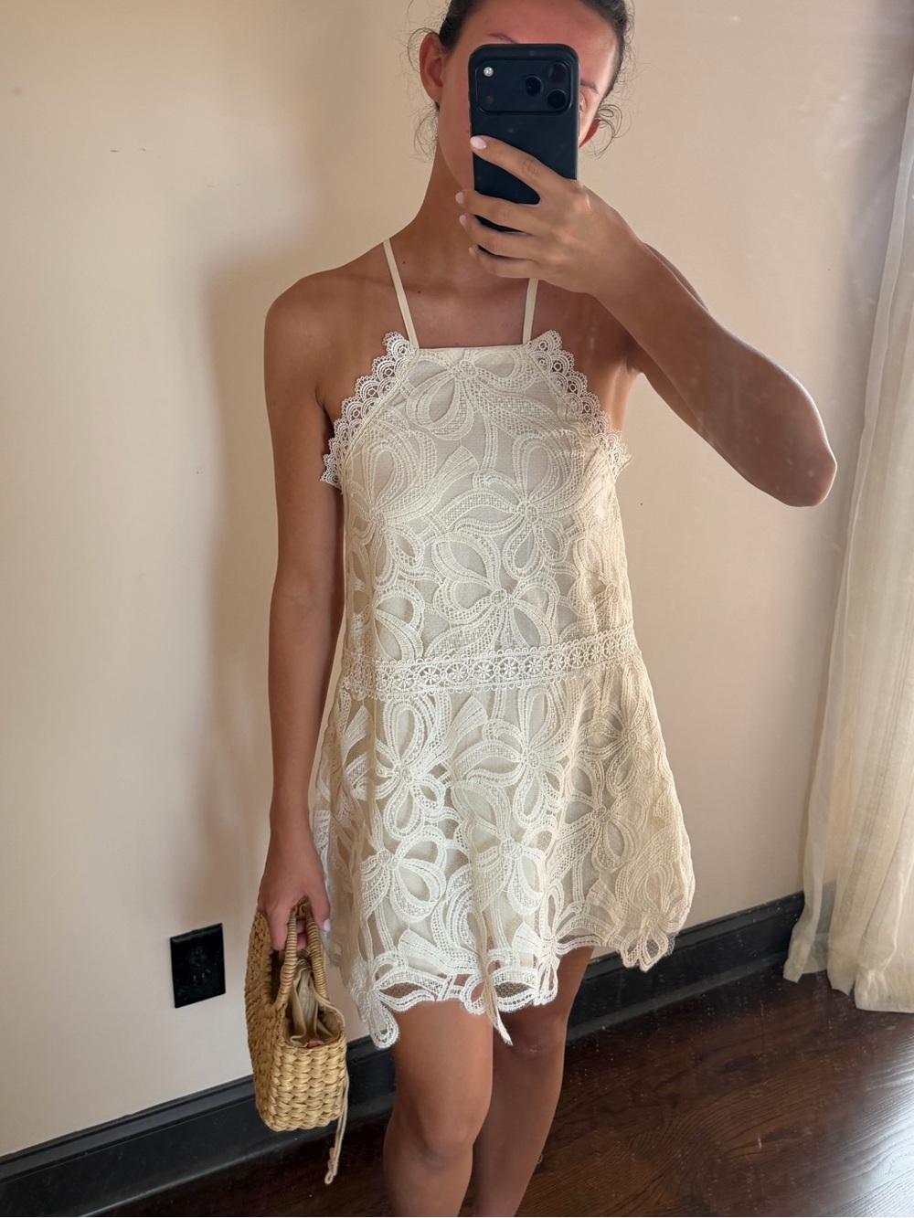 Lace mini dress
